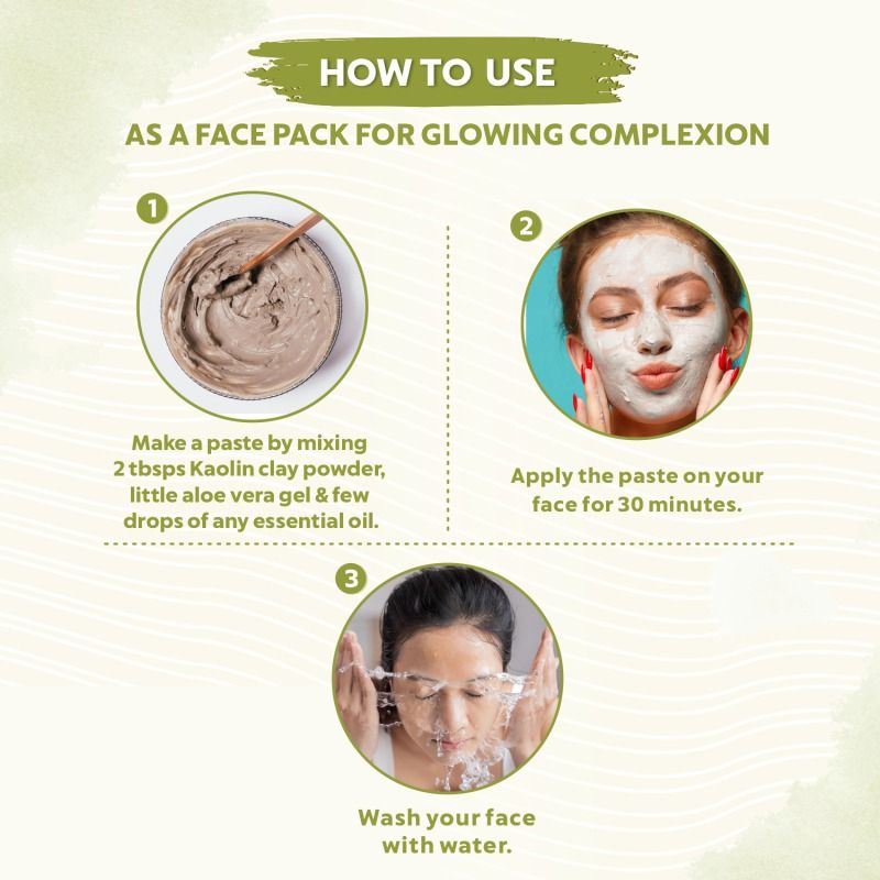Kaolin Clay Powder Gentle Cleanser, Oil Control & Skin Care