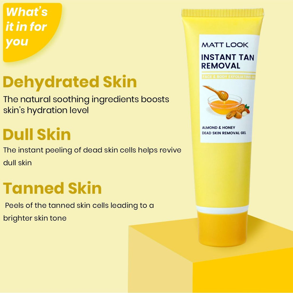 Instant Tan Removal With Almond & Honey Dead Skin Removal Gel