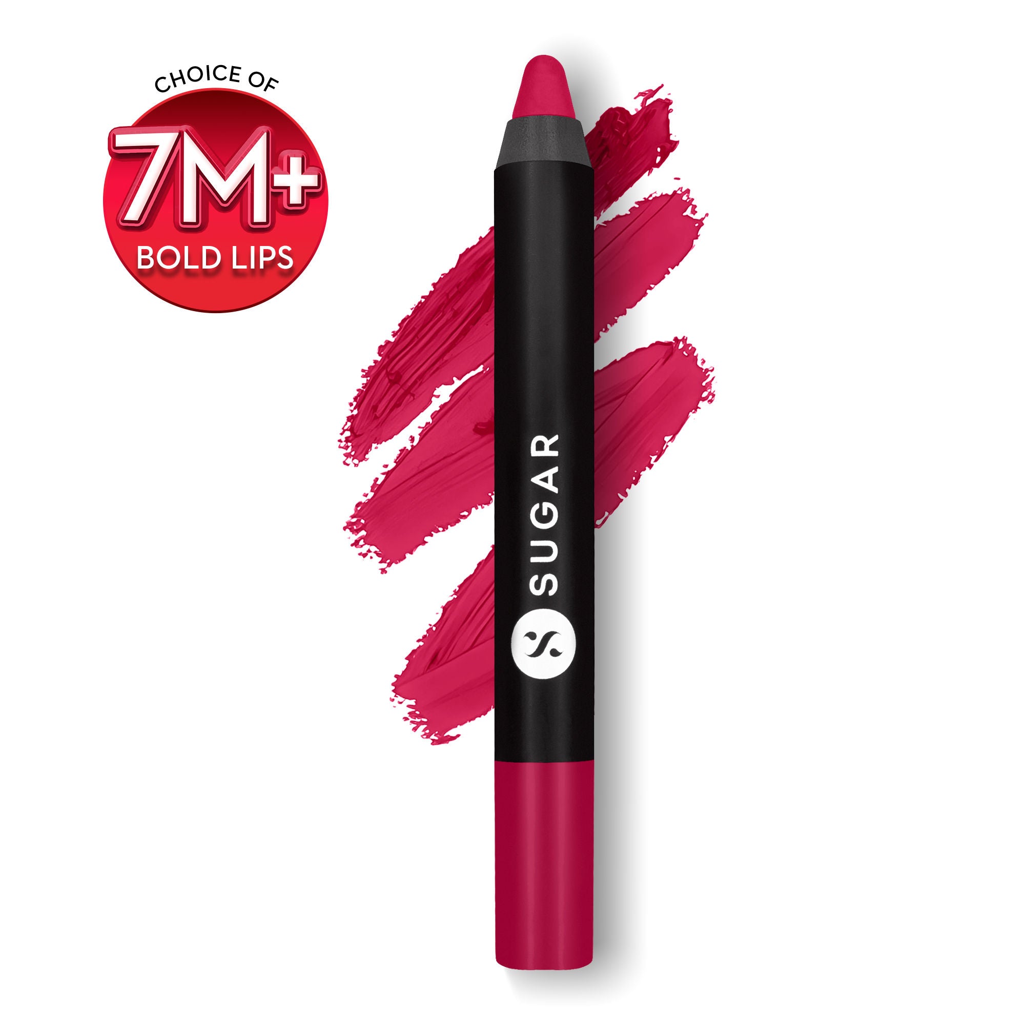 Matte As Hell Crayon Lipstick With Free Sharpener - 22 Donna Pinciotti (Magenta Pink)