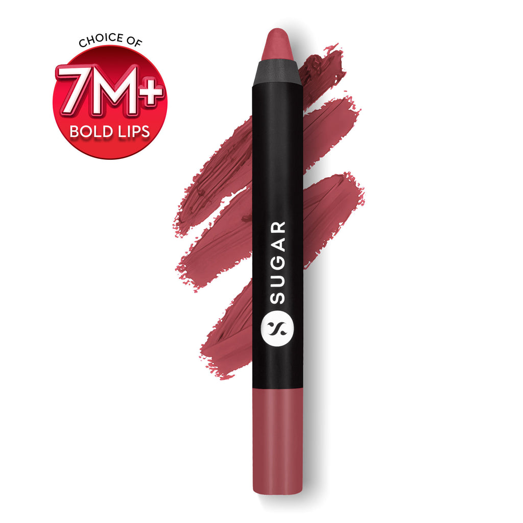 Matte As Hell Crayon Lipstick With Free Sharpener - 23 Jessica Day (Dusty Coral)