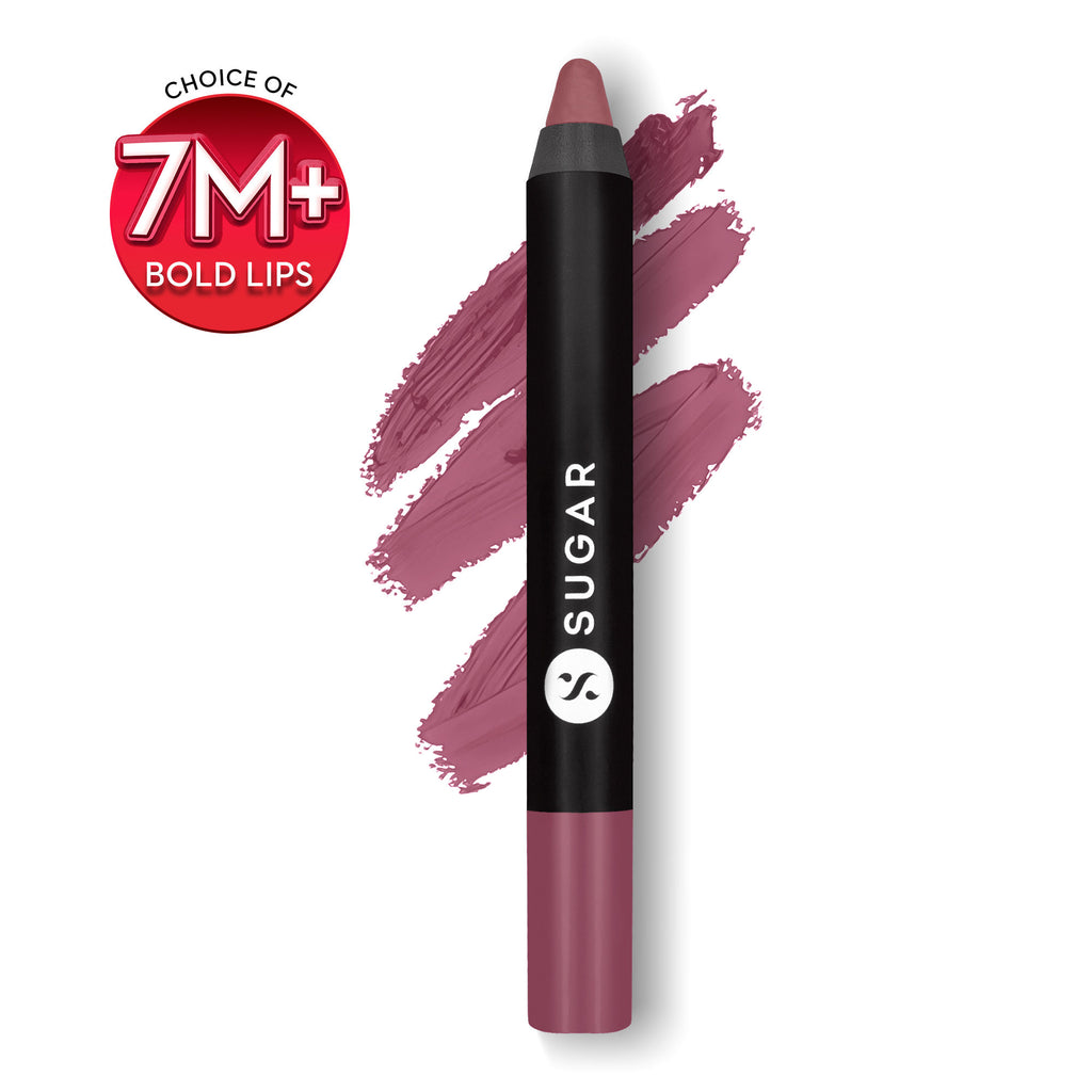 Matte As Hell Crayon Lipstick With Free Sharpener - 25 Lily Aldrin (Mauve Pink)