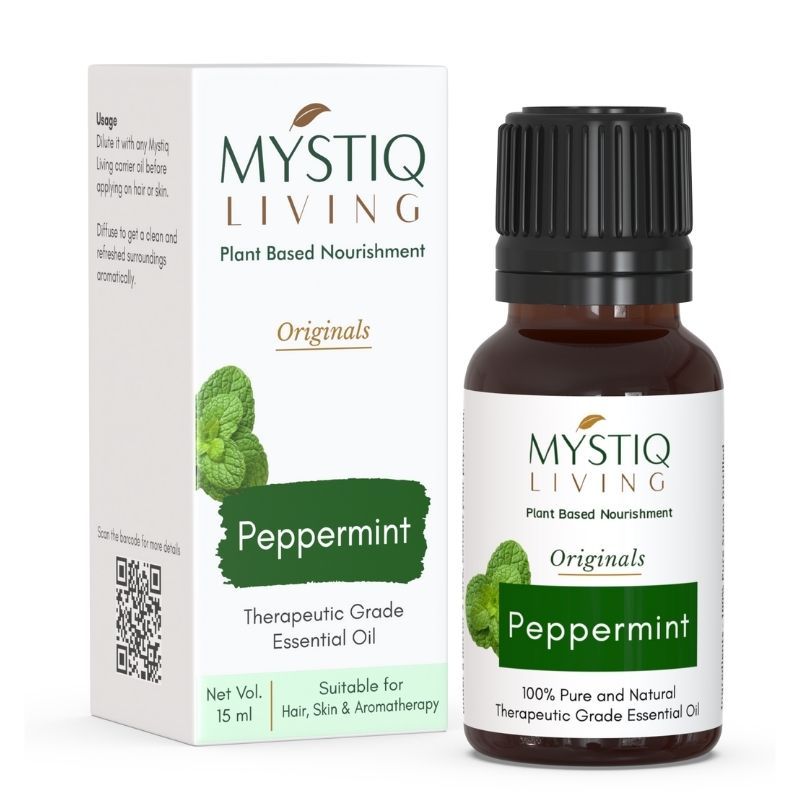 Peppermint Essential Oil For Hair Growth, Dandruff & Itchy Scalp, 100% Pure Organic