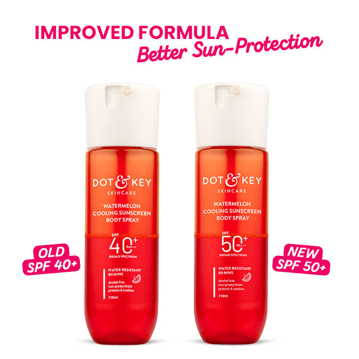 Watermelon Cooling Sunscreen Body Spray In-Vivo Tested SPF 50+ PA+++, Easy Re-application