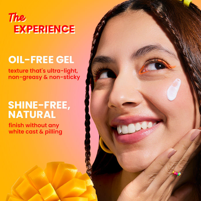 Mango Detan Gel Sunscreen In-Vivo Tested SPF 50+ PA++++, Oil-Free Formula