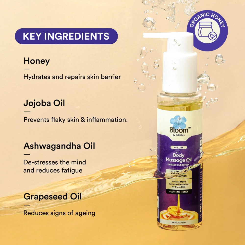 Body Massage Oil For Skin Hydration & Massage For Couples Pure Honey