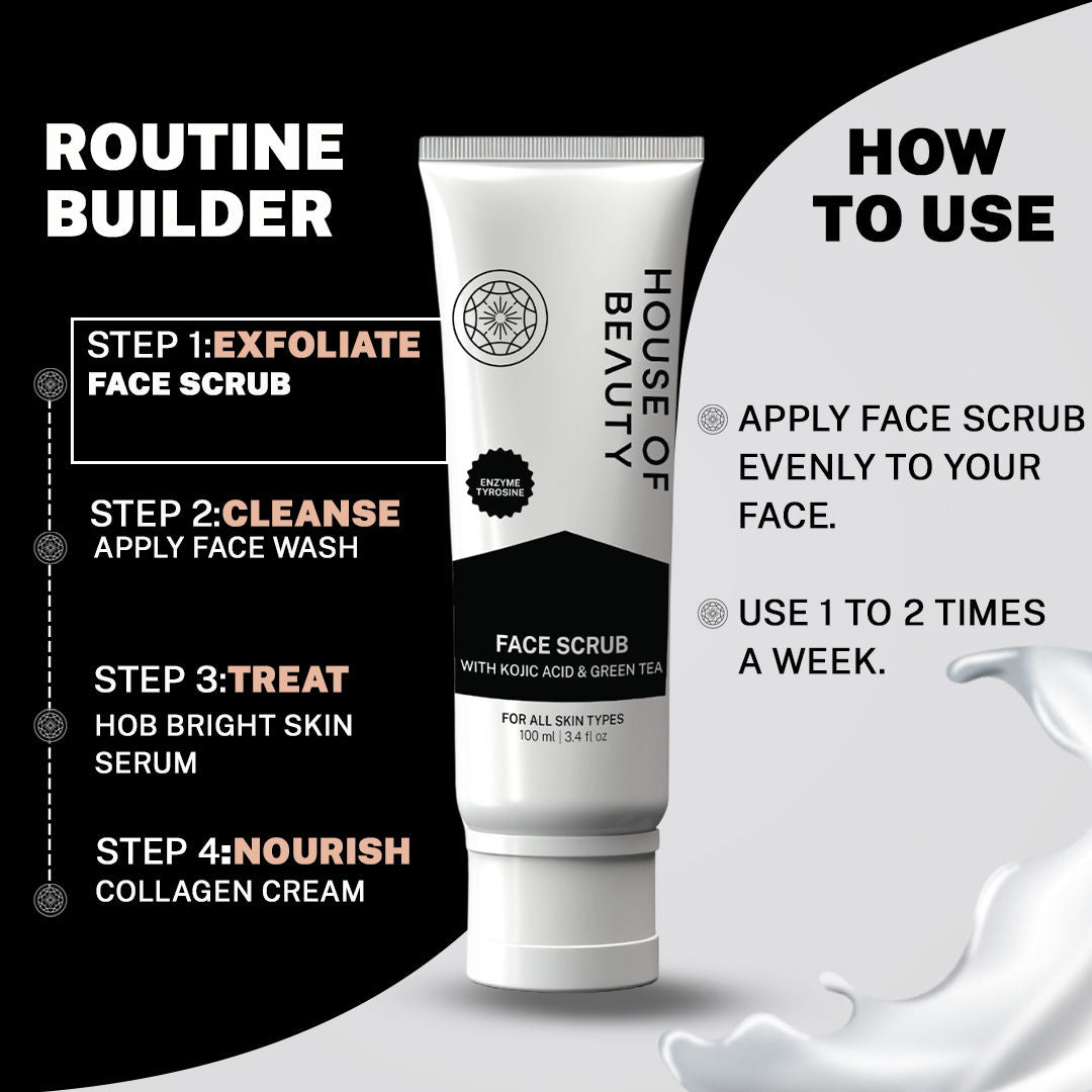 Face Scrub With Kojic Acid & Green Tea
