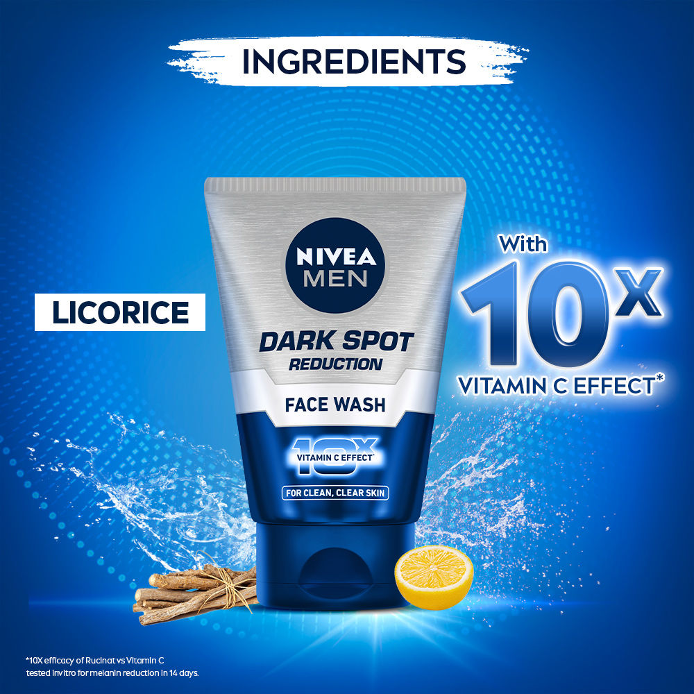 Men Face Wash, Dark Spot Reduction, for Clean & Clear Skin with 10x Vitamin C Effect