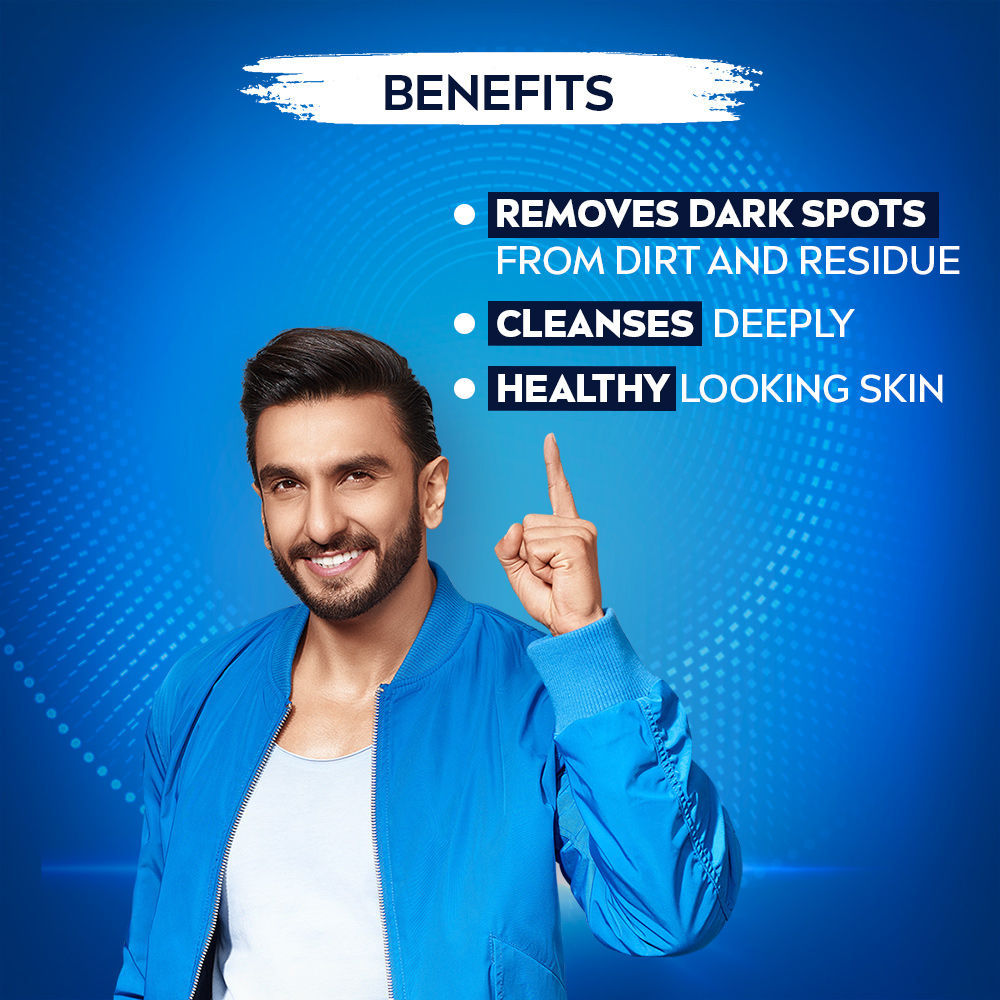 Men Face Wash, Dark Spot Reduction, for Clean & Clear Skin with 10x Vitamin C Effect