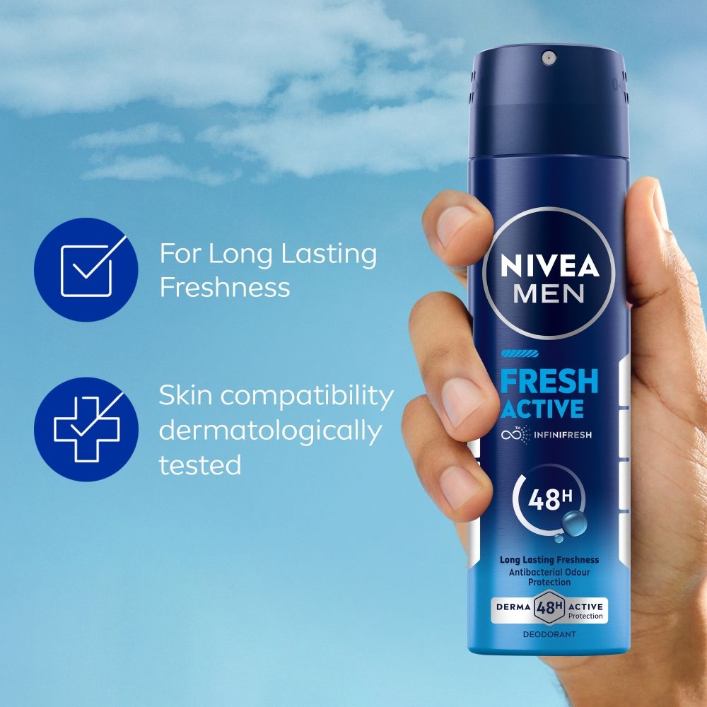 MEN Deodorant, Fresh Active, 48h Long lasting Freshness