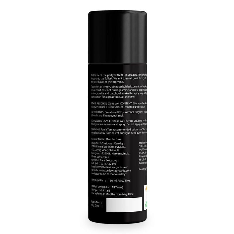 Bella Vita Klub Man Deo Parfum