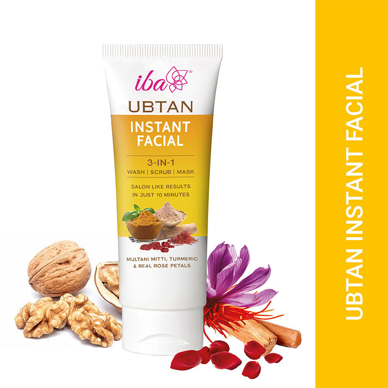 Ubtan Instant Facial 3 In 1 Wash, Scrub & Mask For All Skin