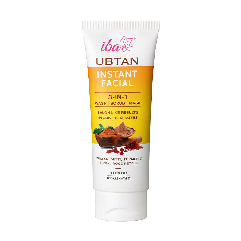 Ubtan Instant Facial 3 In 1 Wash, Scrub & Mask For All Skin