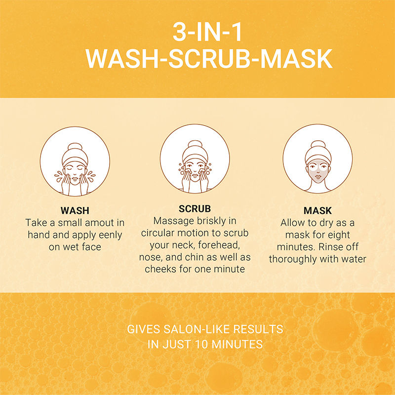 Ubtan Instant Facial 3 In 1 Wash, Scrub & Mask For All Skin