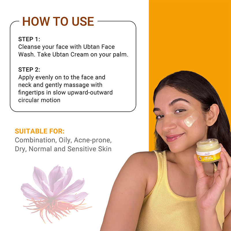 Ubtan Face Cream With Turmeric, Sandalwood & Saffron For Brightens Skins
