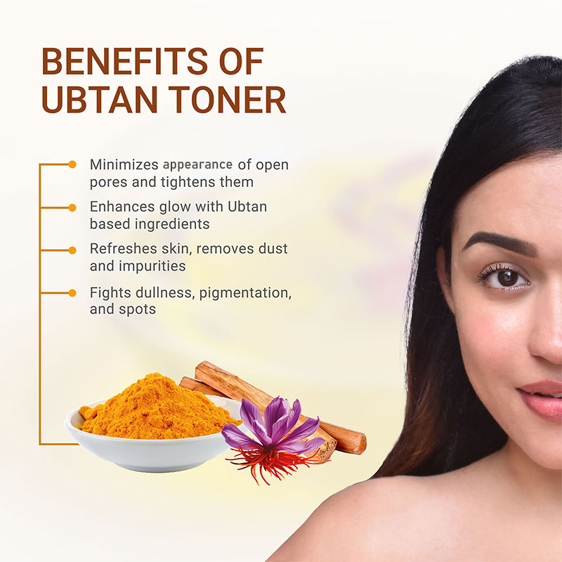 Ubtan Toner With Turmeric, Saffron & Sandalwood Extracts For Pore Minimizing And Glow
