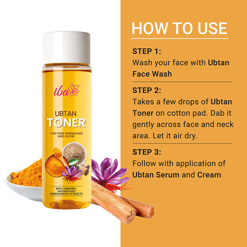 Ubtan Toner With Turmeric, Saffron & Sandalwood Extracts For Pore Minimizing And Glow