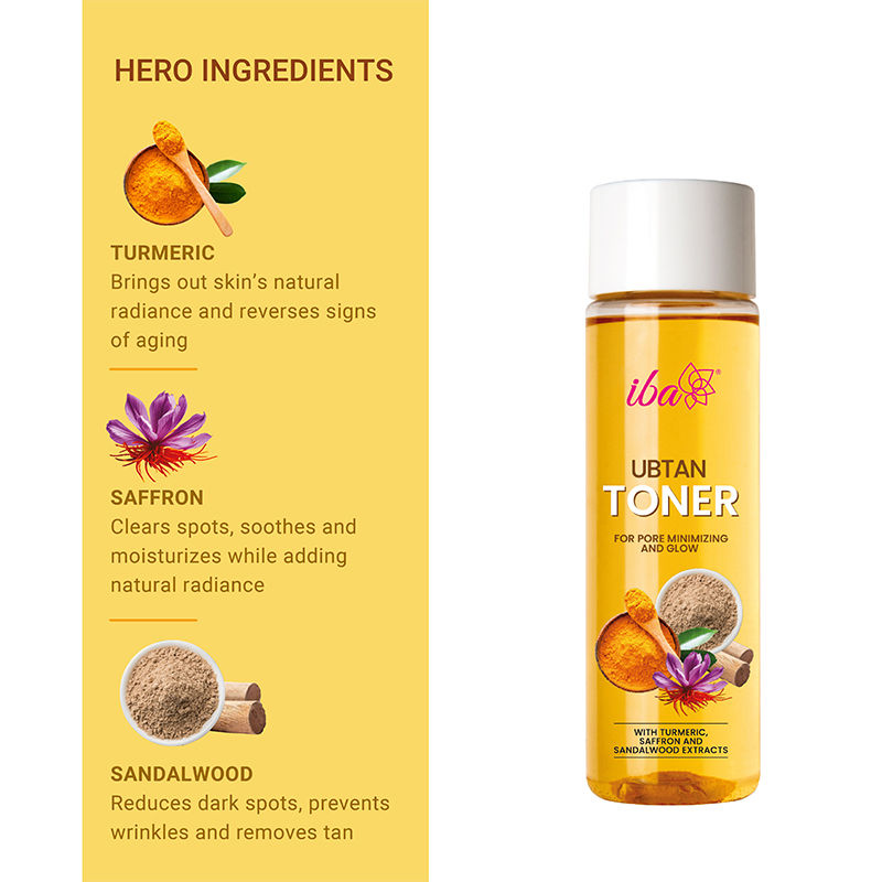 Ubtan Toner With Turmeric, Saffron & Sandalwood Extracts For Pore Minimizing And Glow