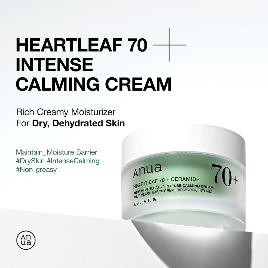 Heartleaf 70 Intense Calming Cream with Ceramide & Panthenol for Skin Barrier Repair