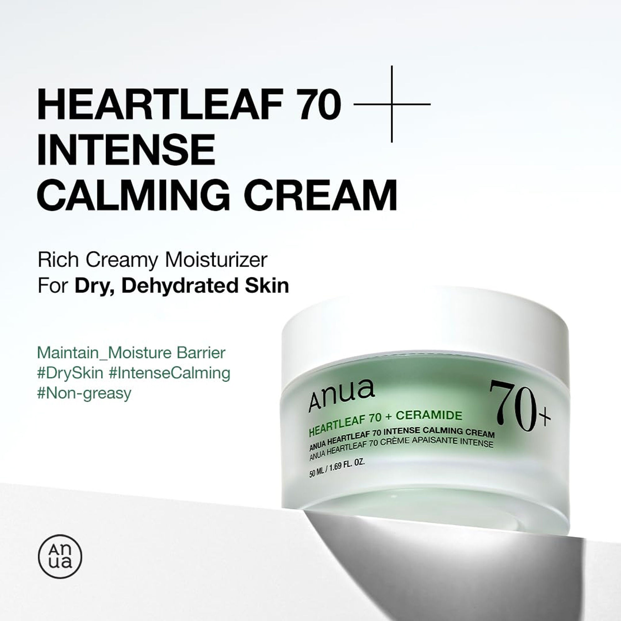 Heartleaf 70 Intense Calming Cream with Ceramide & Panthenol for Skin Barrier Repair