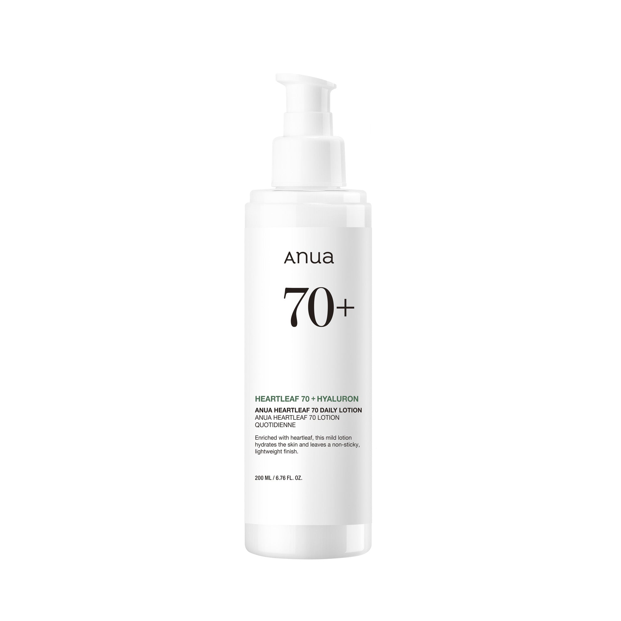 Heartleaf 70 Daily Lotion Lightweight Moisturizer with Hyaluronic Acid for Dry, Acne-Prone Skin