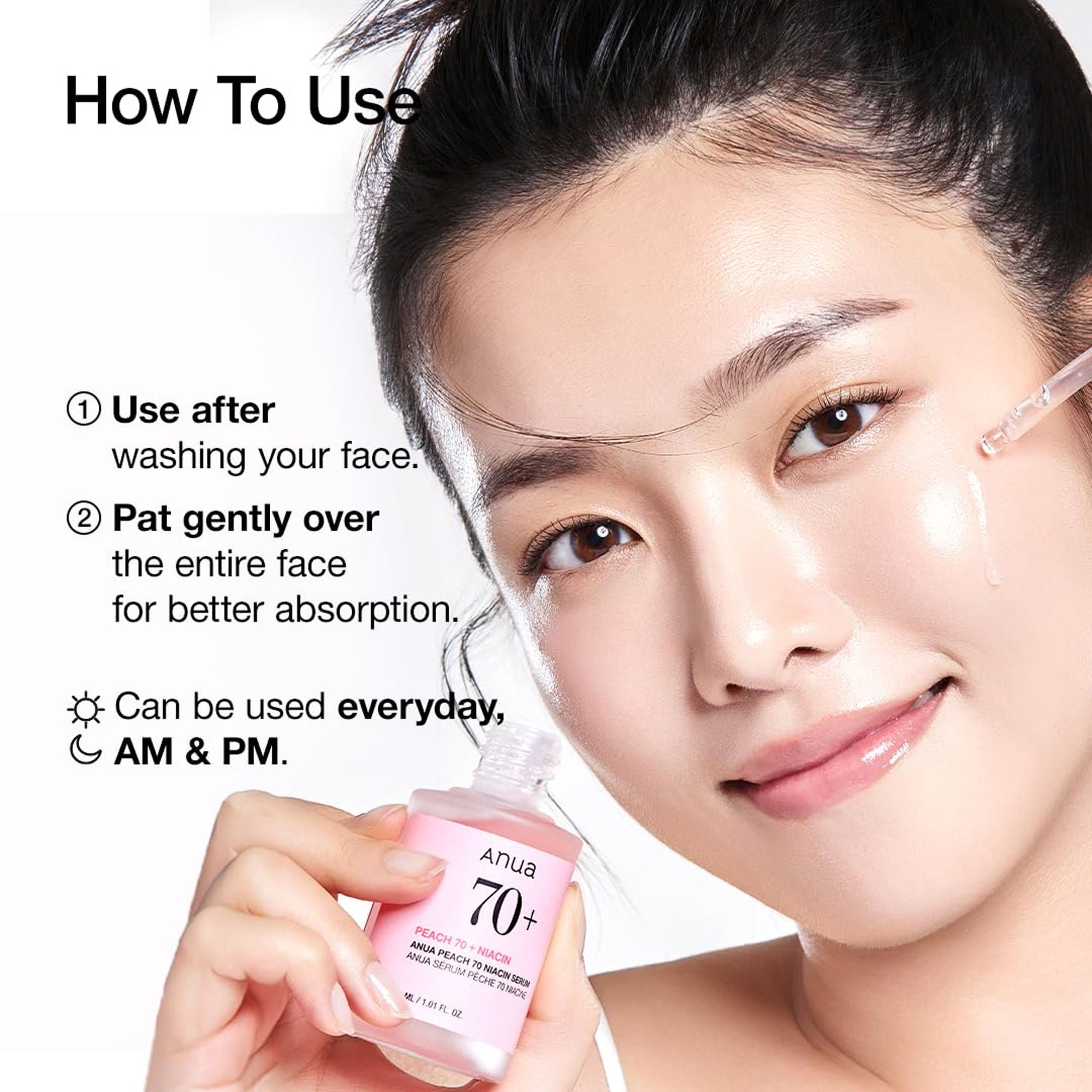 Peach 70 Niacin Serum with 5% Niacinamide for Glass Skin, Brightens Skin & Minimizes Pores