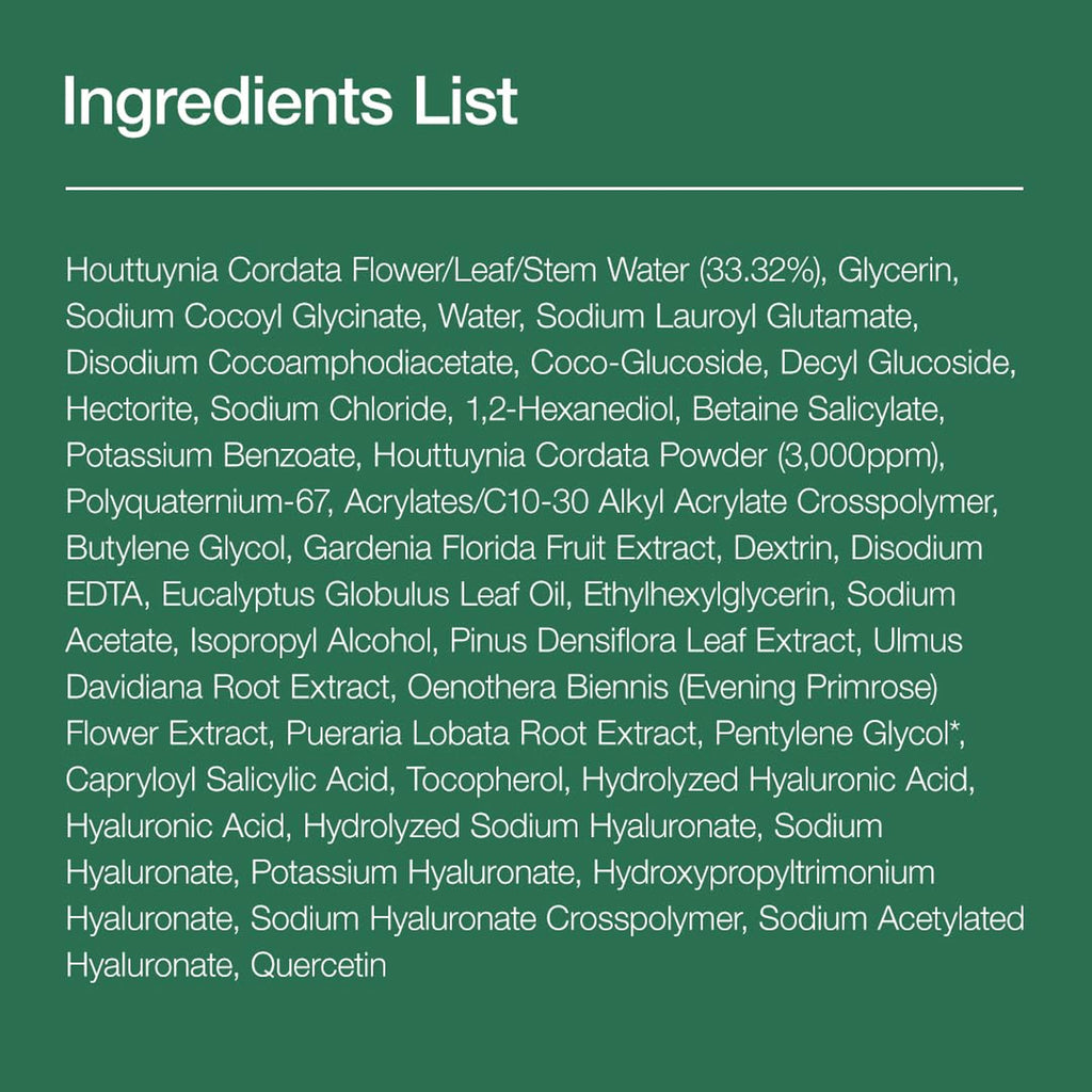 Heartleaf Quercetinol Pore Deep Cleansing Foam with 0.5% BHA For Gentle Exfoliation