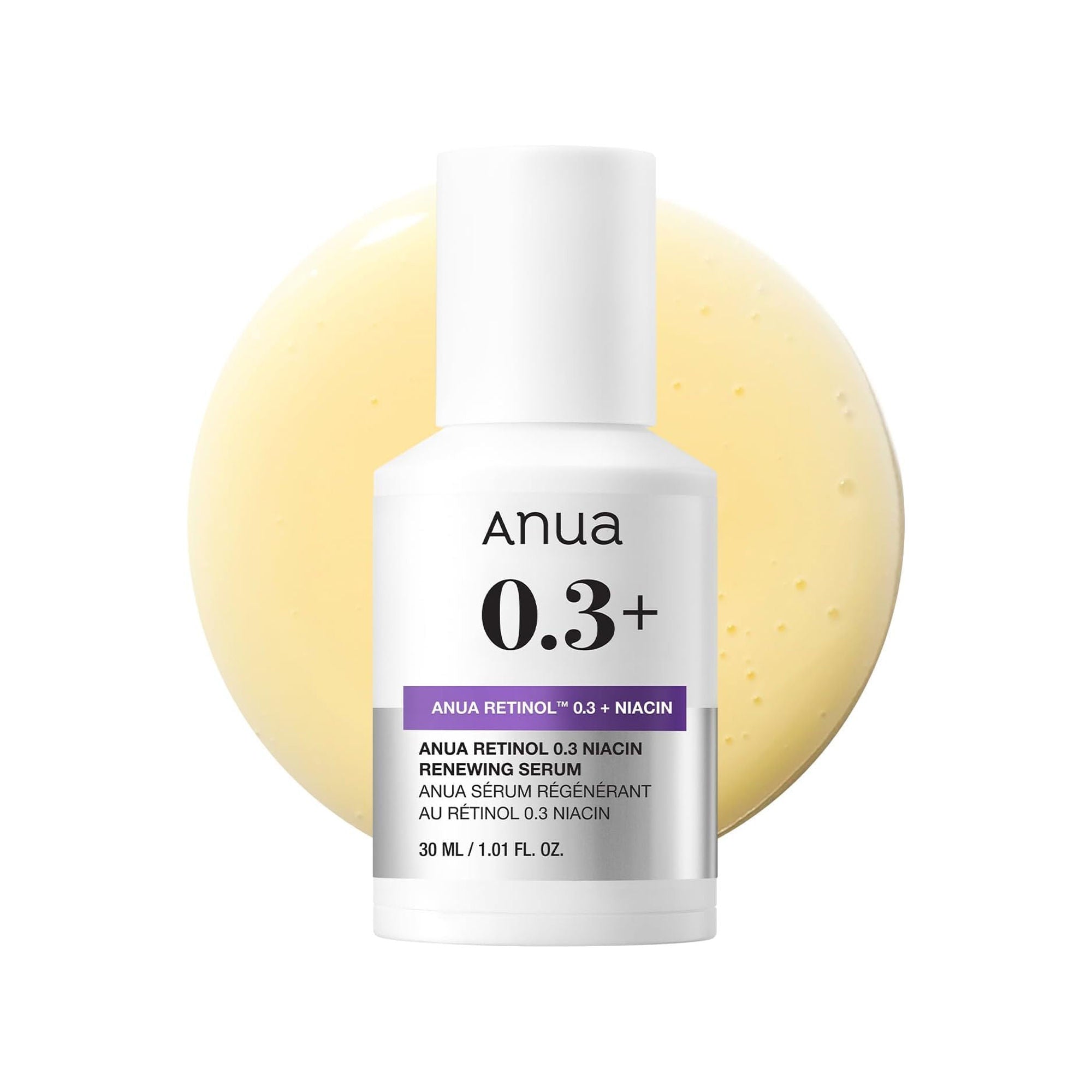 Retinol 0.3 Niacin Renewing Serum, Anti-Aging Serum with Peptides Reduces Fine Lines & Wrinkles