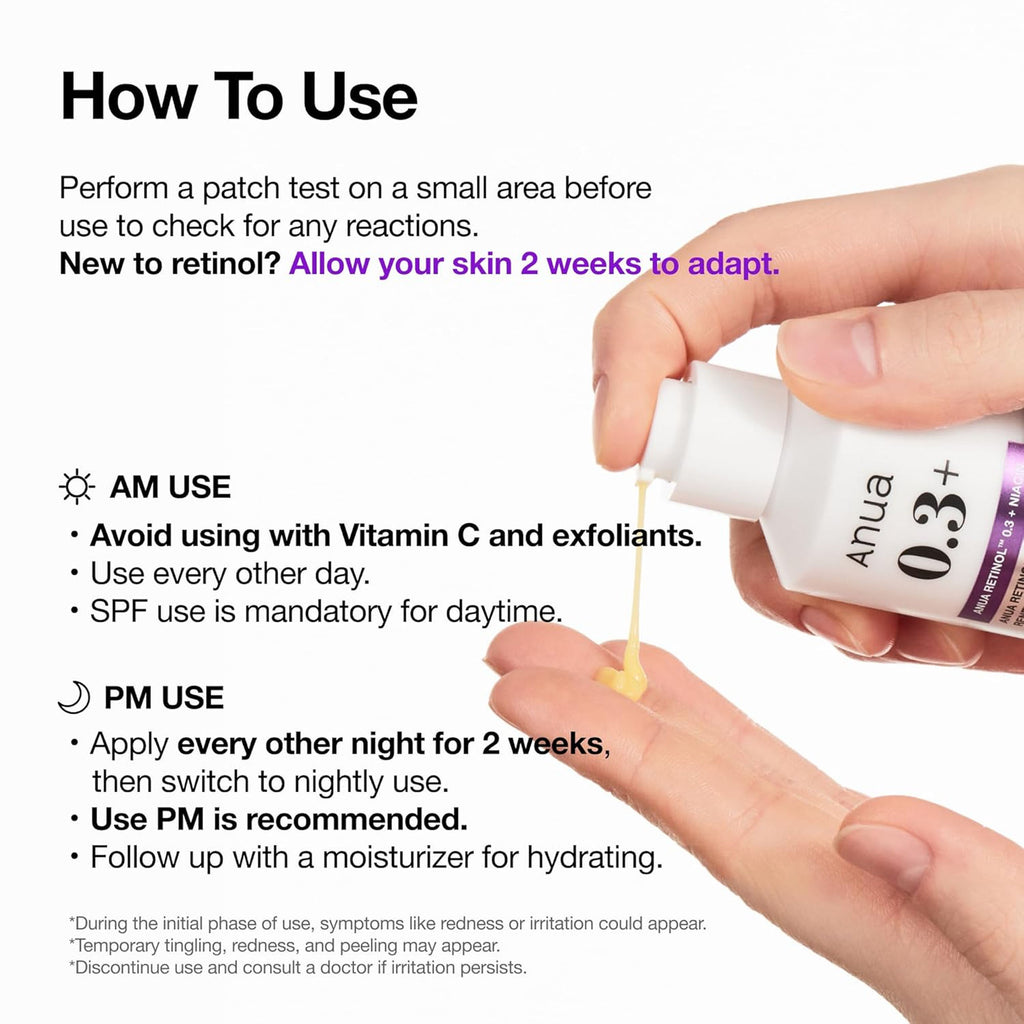 Retinol 0.3 Niacin Renewing Serum, Anti-Aging Serum with Peptides Reduces Fine Lines & Wrinkles
