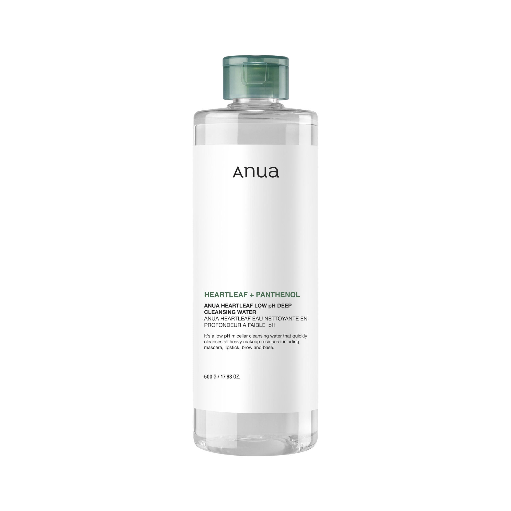 Heartleaf Low Ph Deep Cleansing Water with Micellar Technology Removes Makeup & Impurities