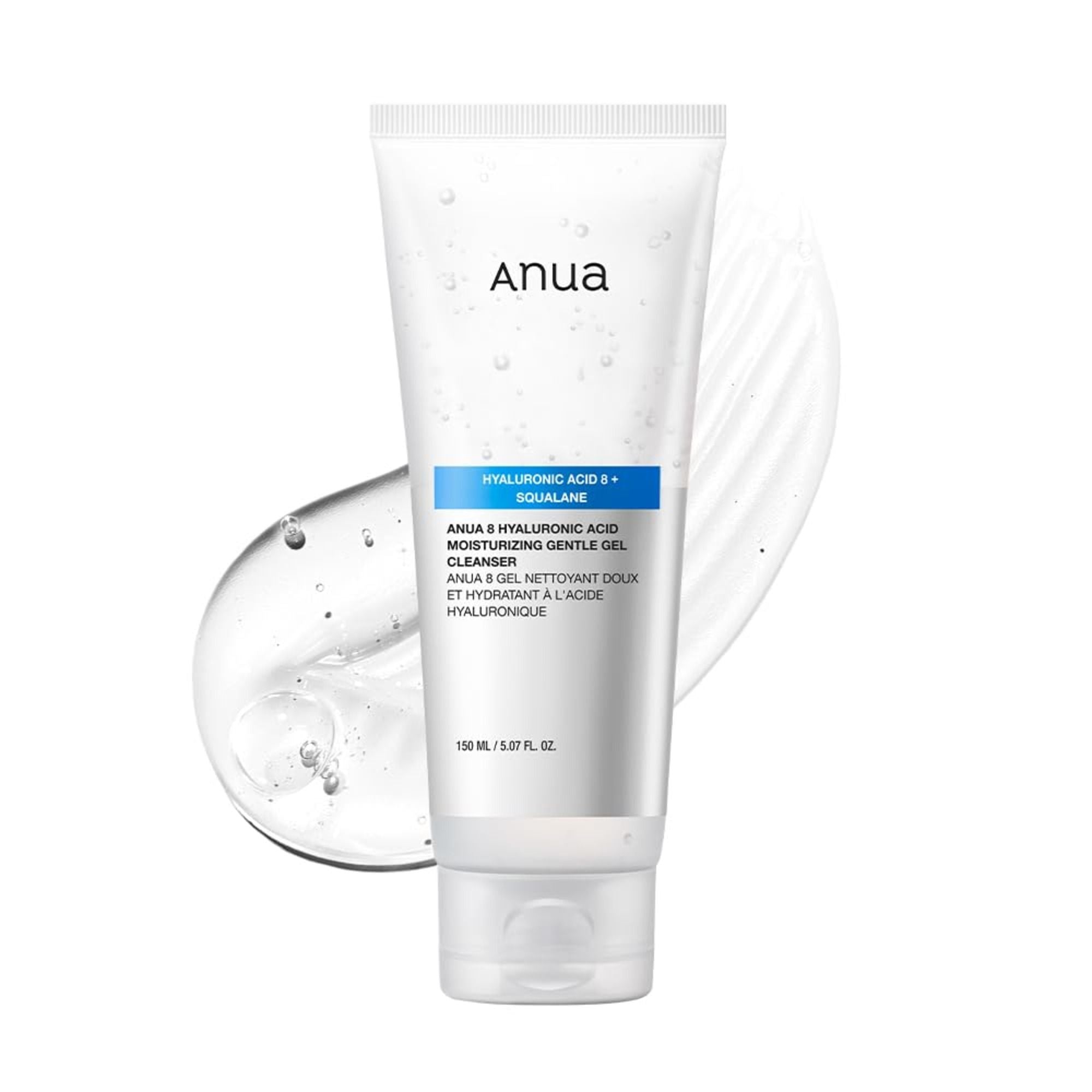 8 Hyaluronic Acid Moisturizing Gentle Gel Cleanser with Ceramides For Soft Skin, pH Balanced