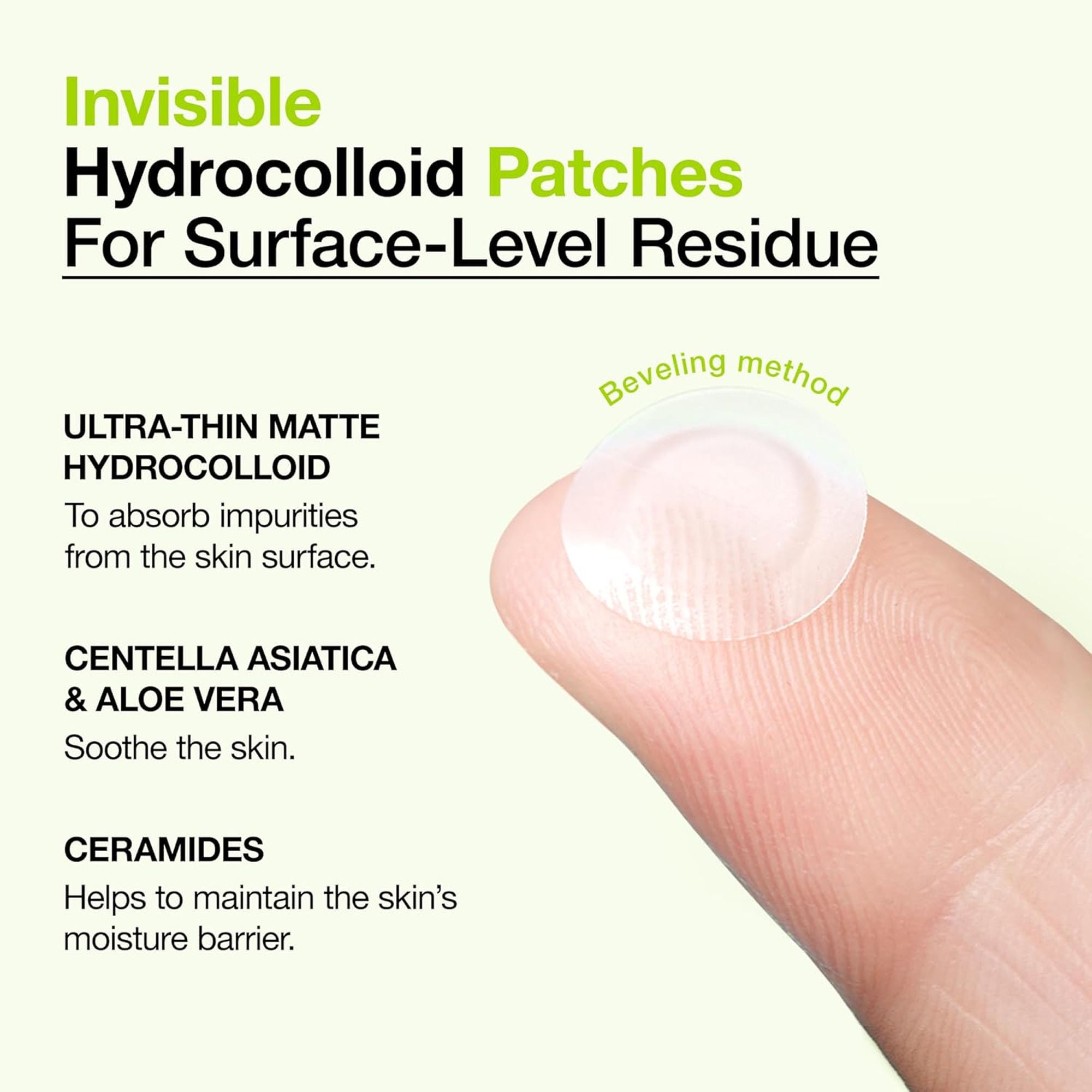Ultra-Thin Spot Cover Patch Invisible Hydrocolloid Acne Patches, Soothes & Reduces Breakouts