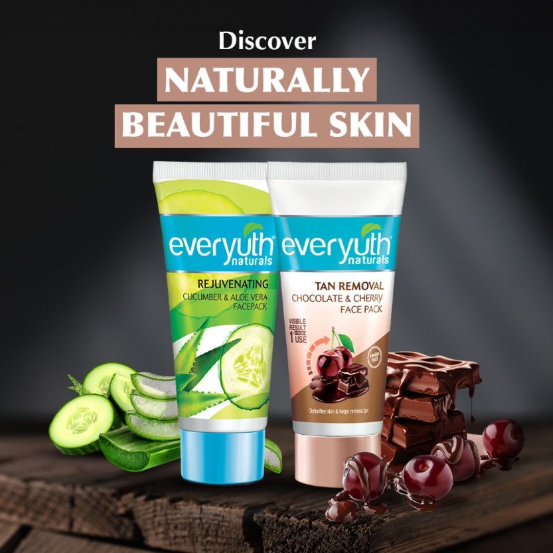 Tan Removal Pack for Face & Body - Chocolate & Cherry Dtan