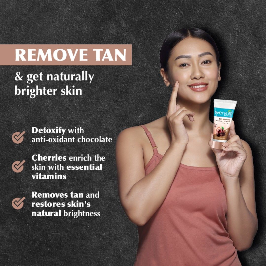 Tan Removal Pack for Face & Body - Chocolate & Cherry Dtan