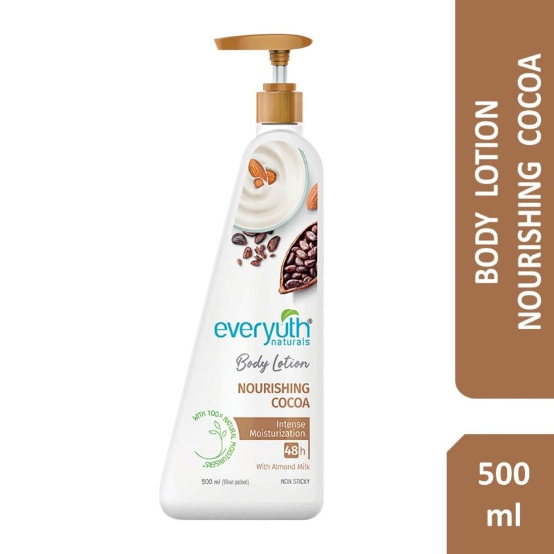 Body Lotion - Nourishing Cocoa with 100% Natural Almond Milk, Non-Sticky