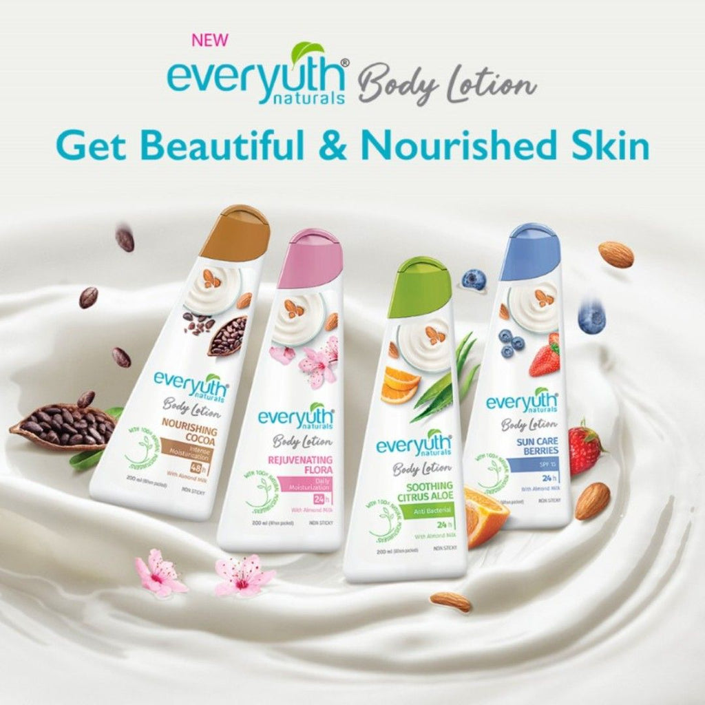 Body Lotion - Nourishing Cocoa with 100% Natural Almond Milk, Non-Sticky