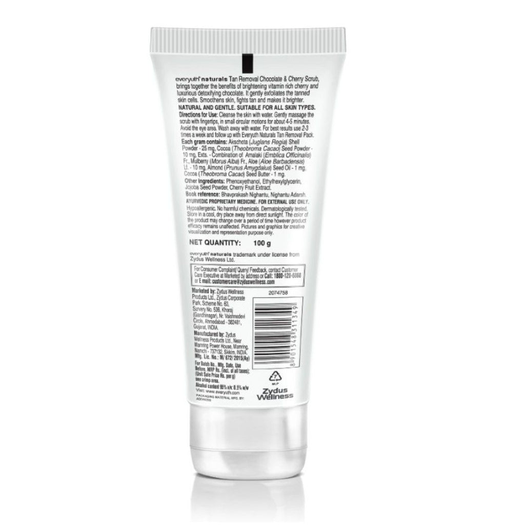 Tan Removal Scrub - Chocolate & Cherry Dtan, Paraben Free