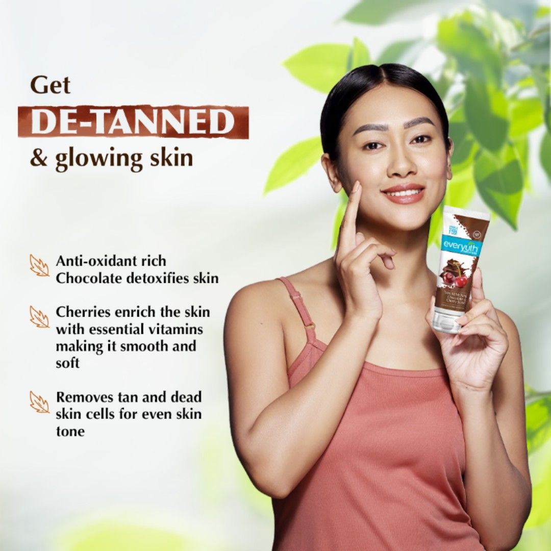 Tan Removal Scrub - Chocolate & Cherry Dtan, Paraben Free