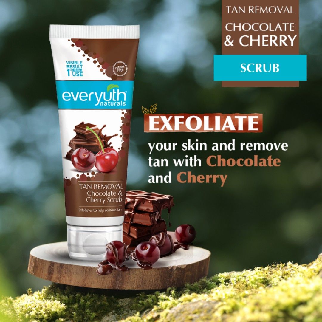 Tan Removal Scrub - Chocolate & Cherry Dtan, Paraben Free