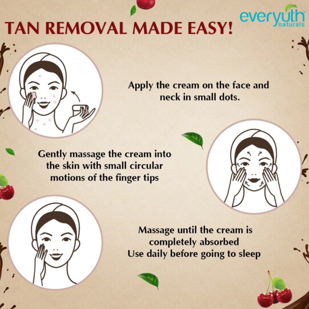 Tan Removal Night Cream for Face - Chocolate & Cherry