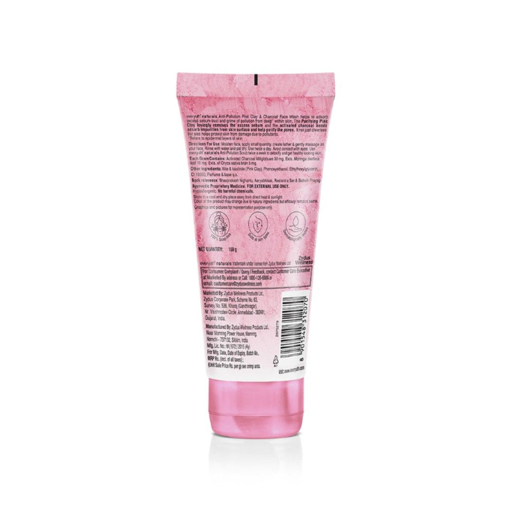 Anti Pollution Pink Clay & Charcoal Face Wash