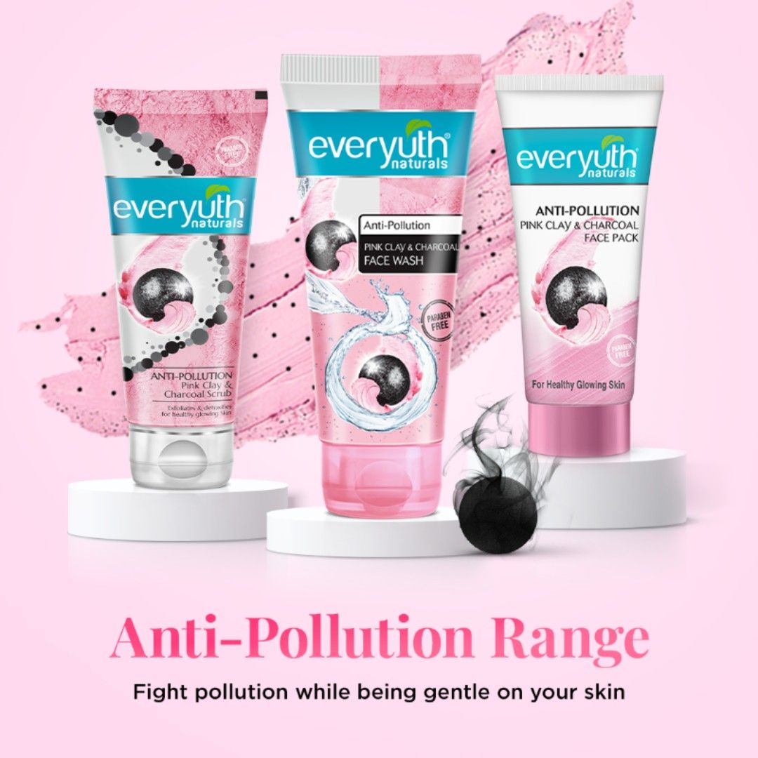 Anti Pollution Pink Clay & Charcoal Face Wash