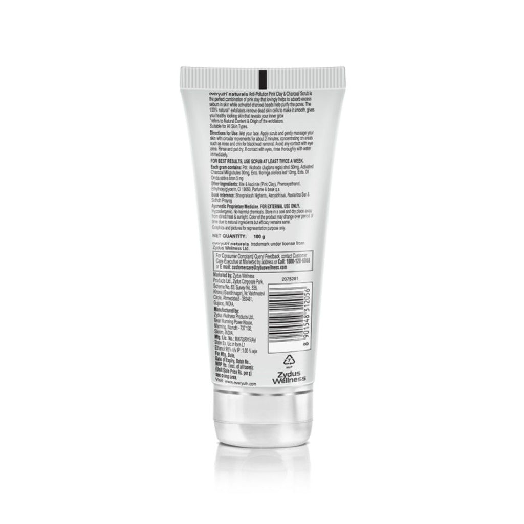 Anti Pollution Pink Clay & Charcoal Scrub
