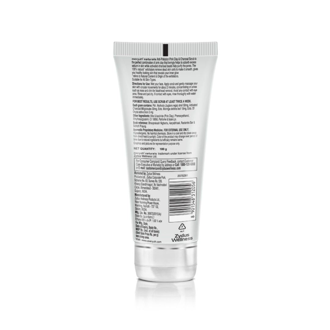 Anti Pollution Pink Clay & Charcoal Scrub