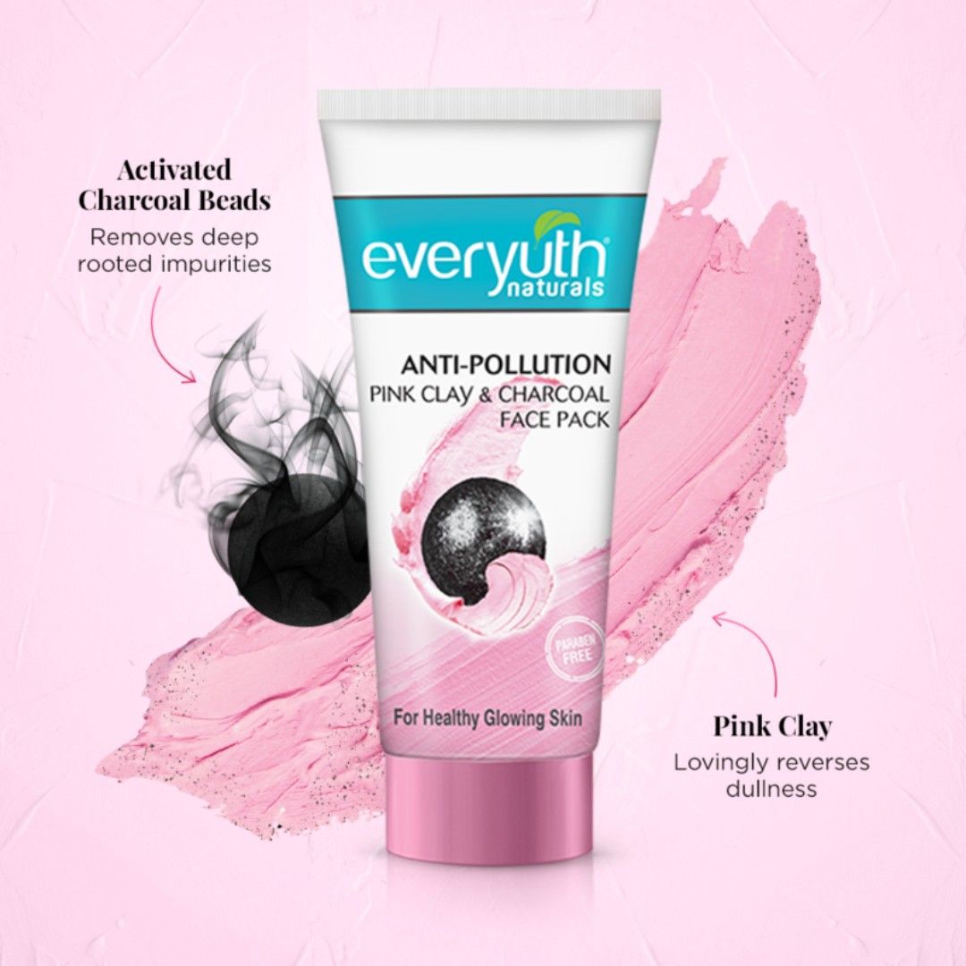 Anti Pollution Pink Clay & Charcoal Face Pack