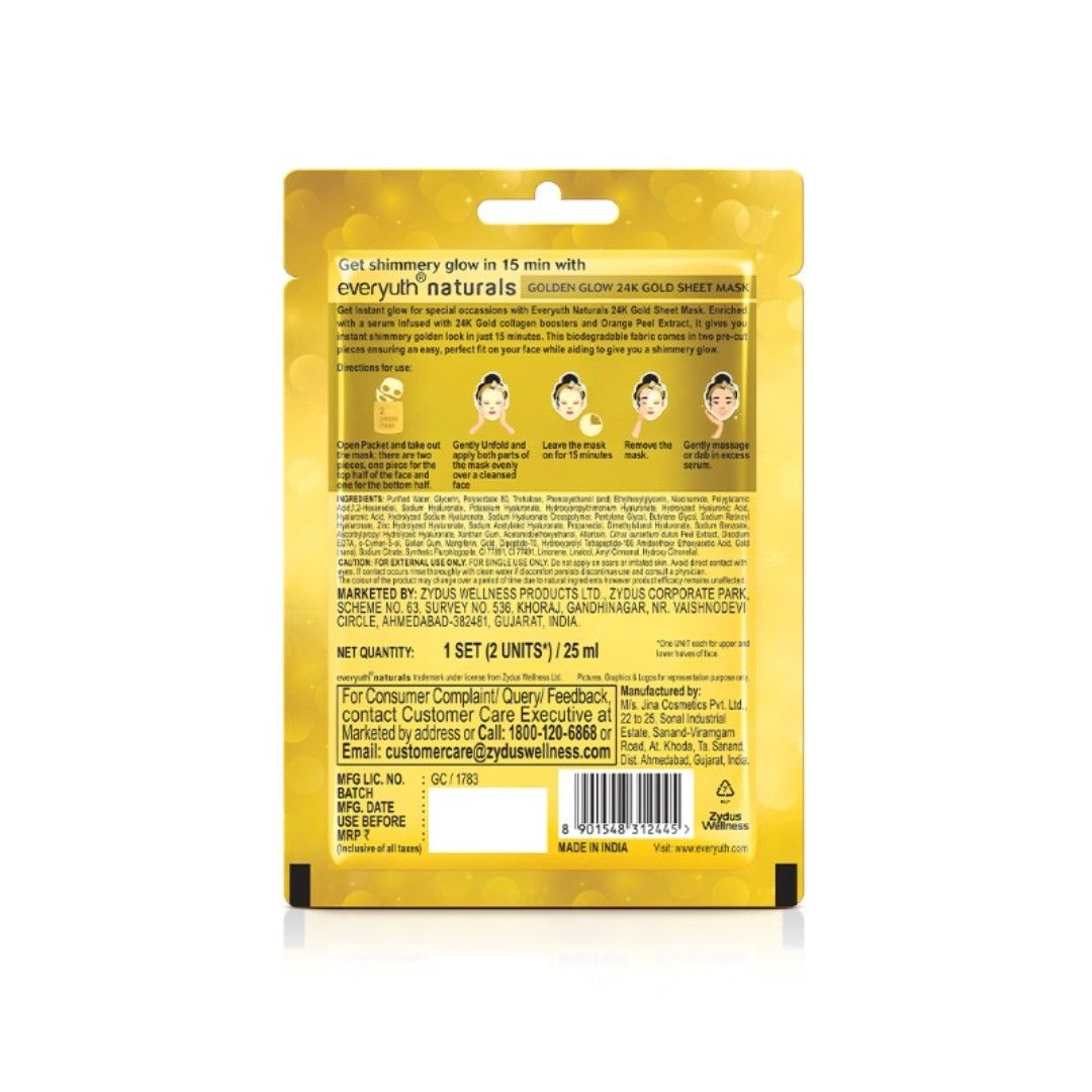 Golden Glow Sheet Mask - 24K Gold