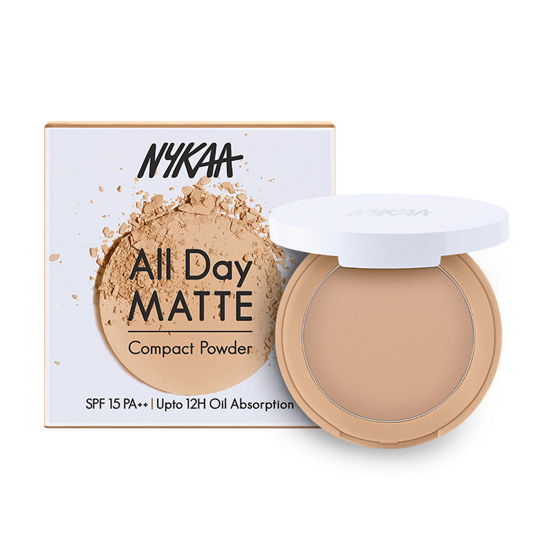 All Day Matte 12HR Oil Control Face Compact Powder With SPF 15 PA ++
