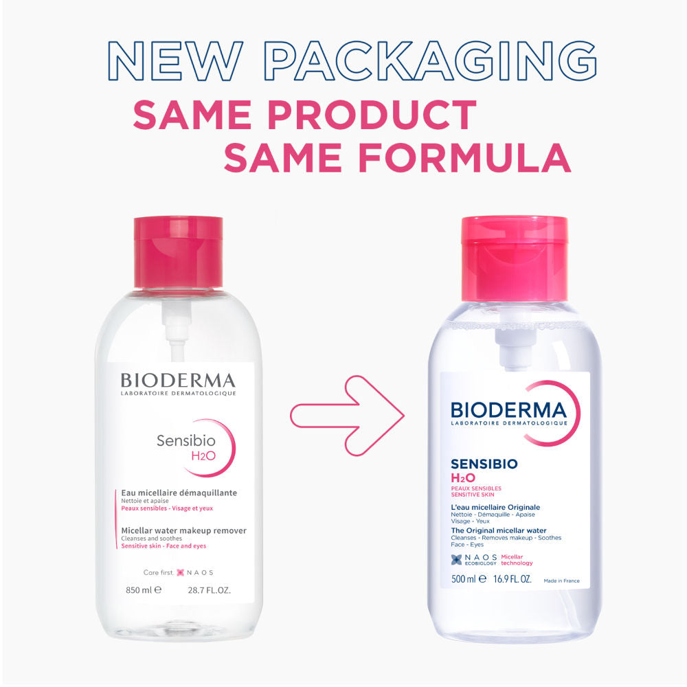 Micellar Water Sensibio H2O With Cucumber Extract Removes Makeup - Pump