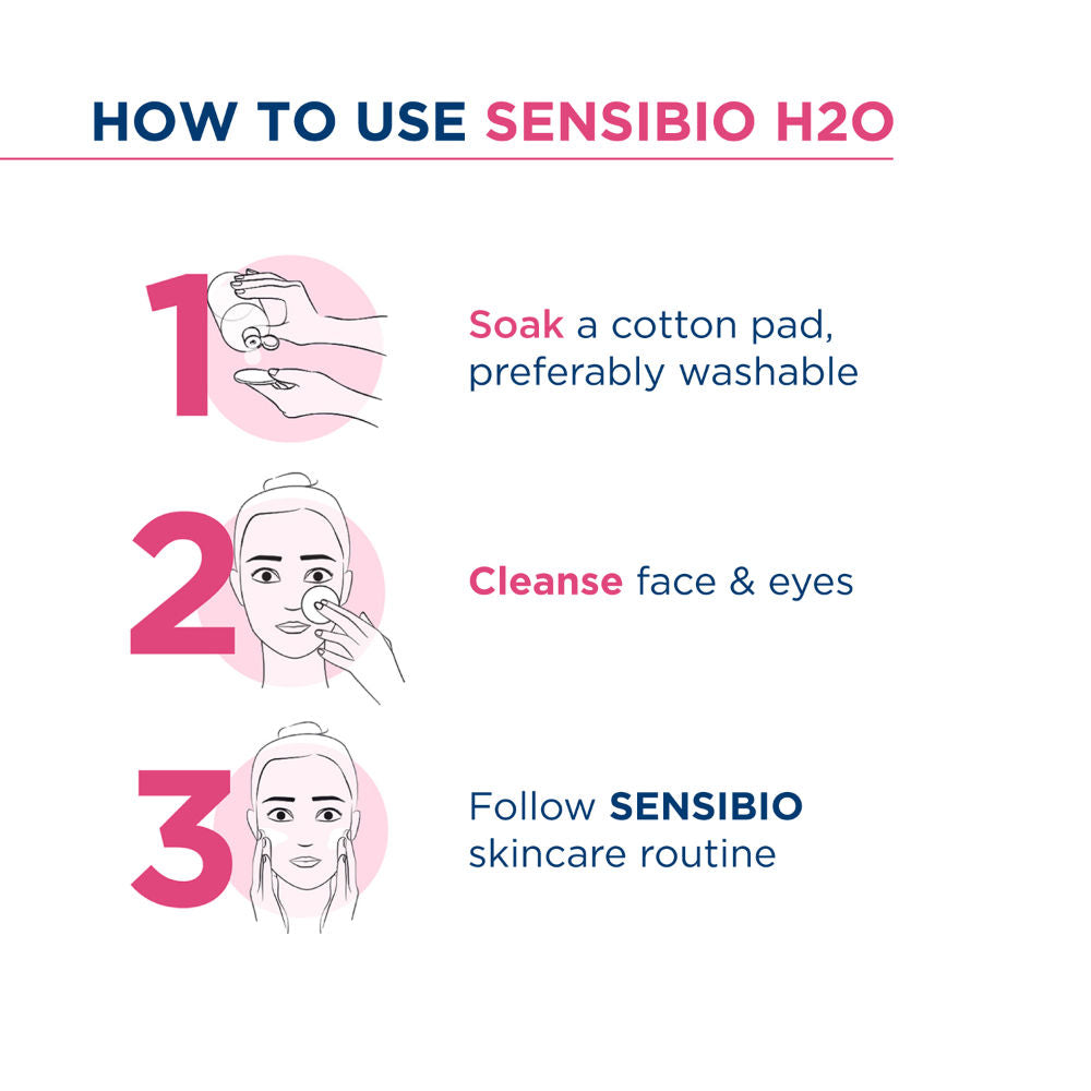Micellar Water Sensibio H2O With Cucumber Extract Removes Makeup - Pump