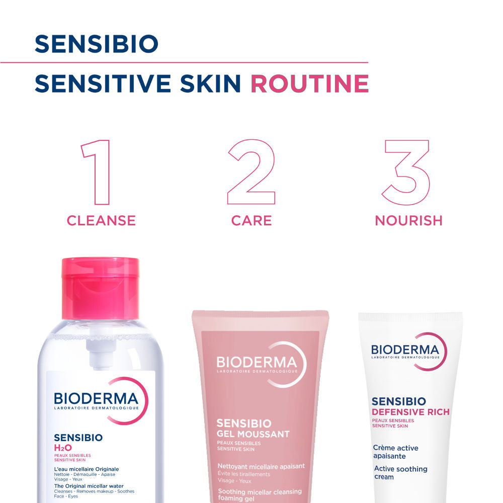 Micellar Water Sensibio H2O With Cucumber Extract Removes Makeup - Pump