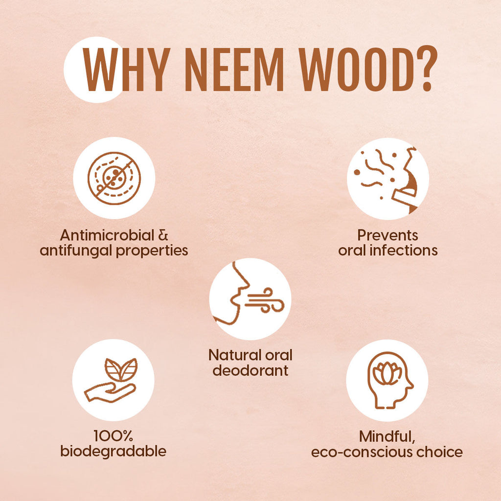 Neem Wood Tongue Cleaner Wooden Scraper For Oral Hygiene & Digestive Health